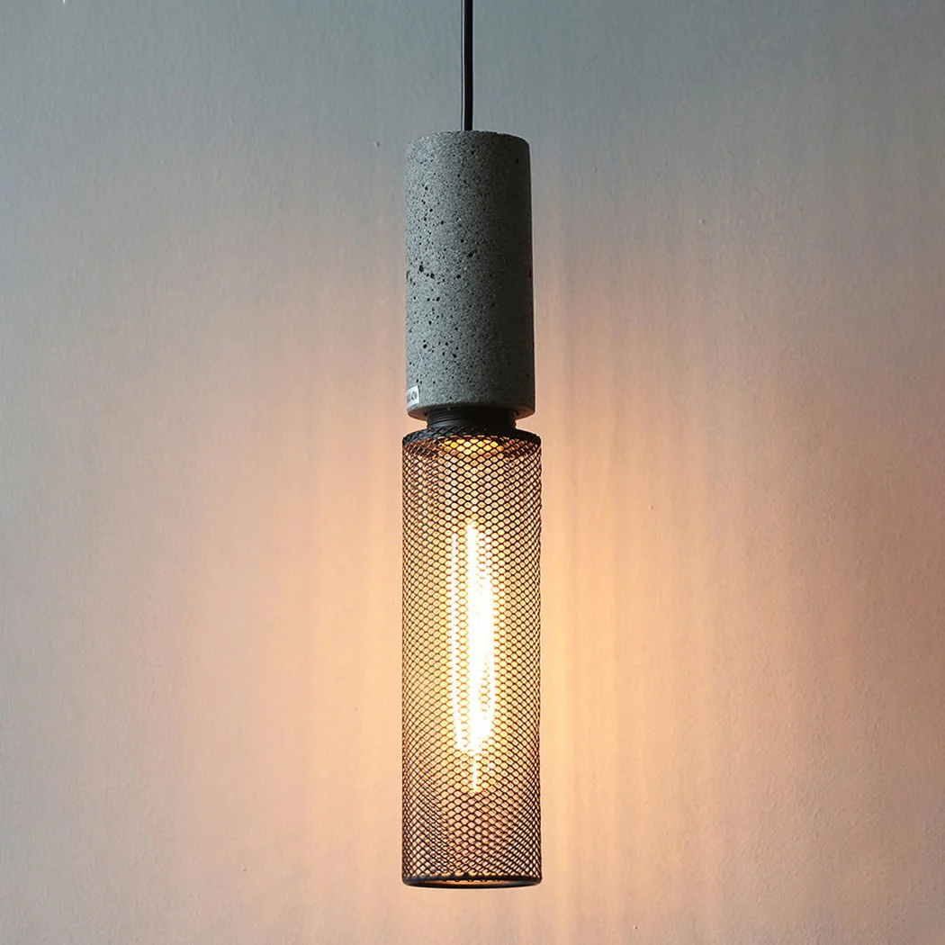 Ilford Concrete Minimalist Line Industrial Pendant Light