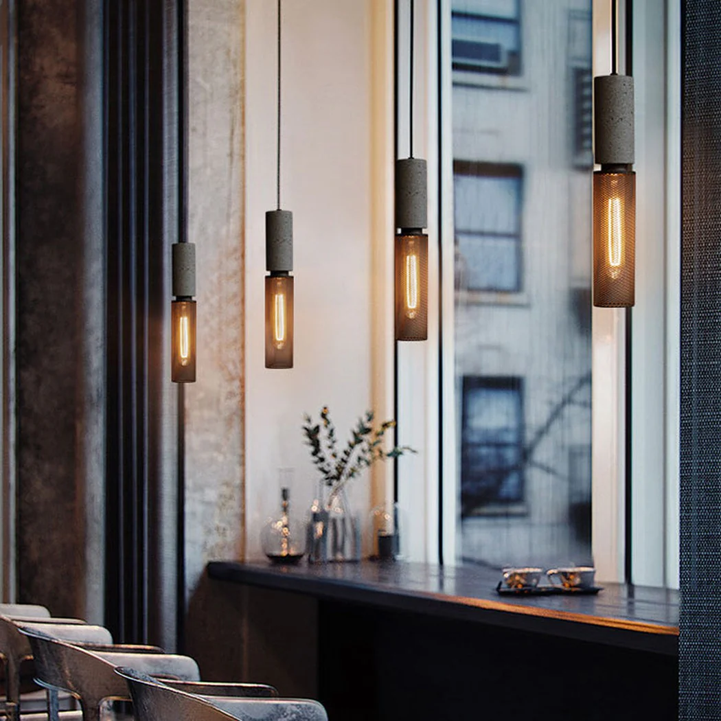 Ilford Concrete Minimalist Line Industrial Pendant Light - Image 8