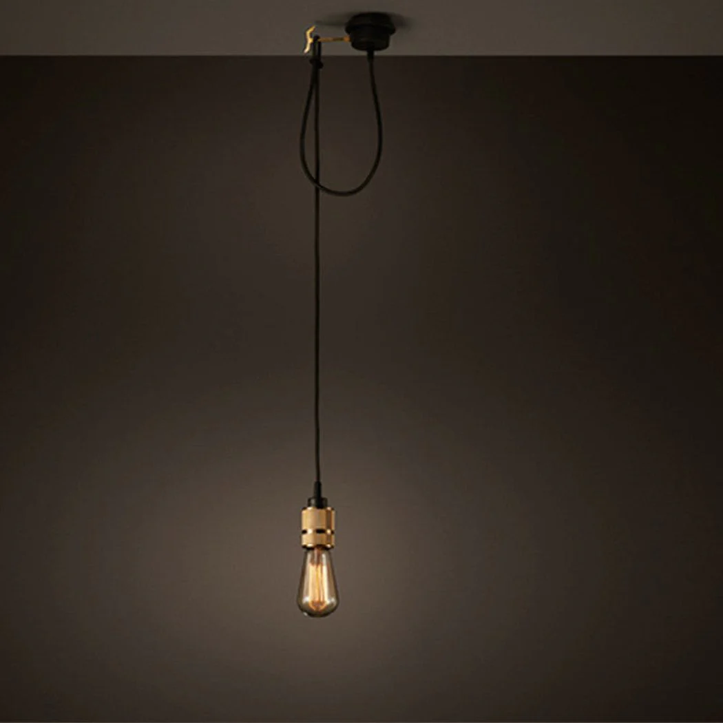 Hooked Brass Suspension Single Head Pendant Light - Image 3