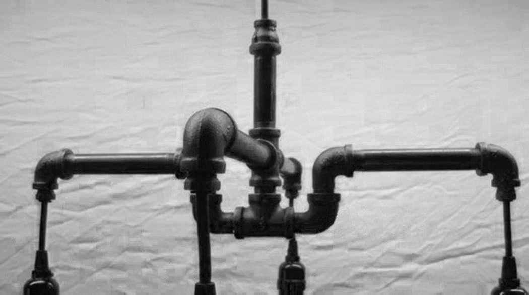 4 head cross water pipe industrial pendant light chandelier - Image 3