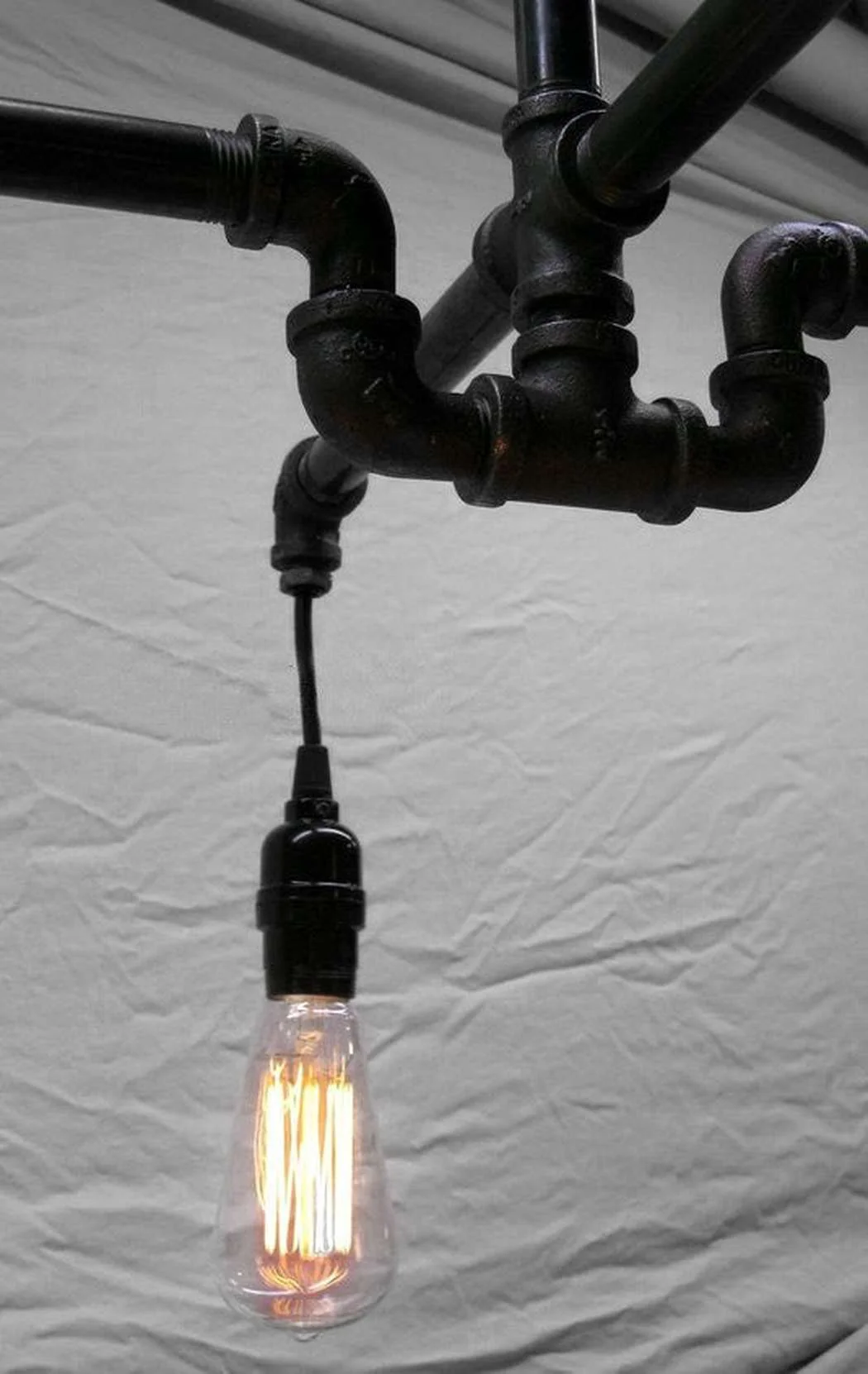 4 head cross water pipe industrial pendant light chandelier - Image 4