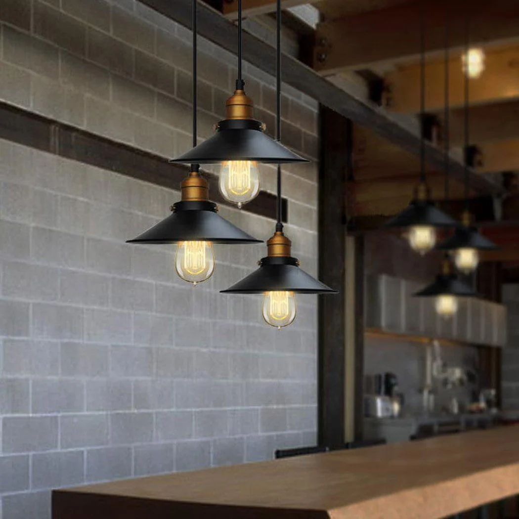 Industrial Cone Shade With Brass Fitting Pendant Light - Image 3