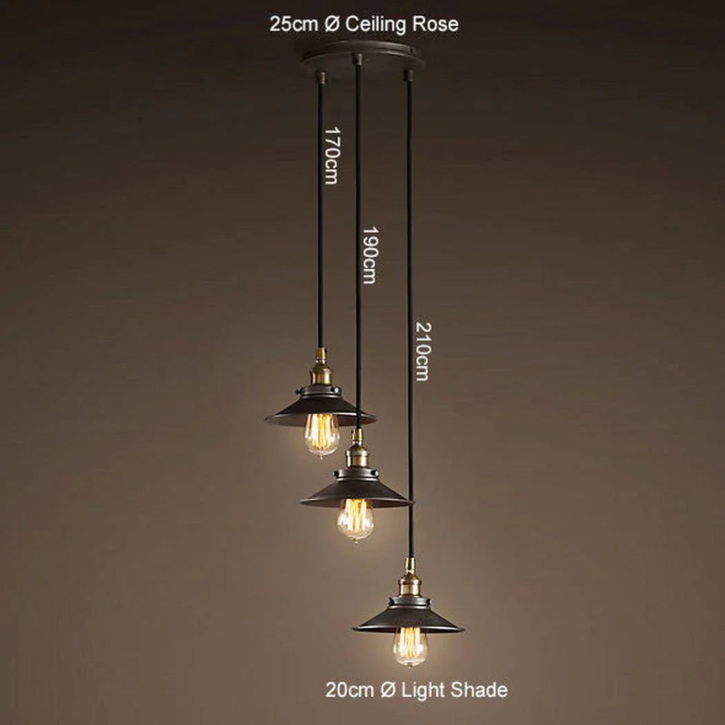 Industrial Cone Shade With Brass Fitting Pendant Light - Image 4