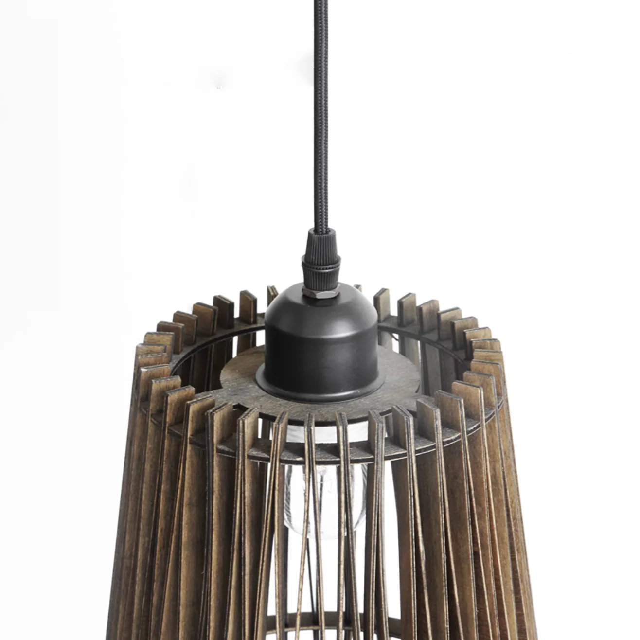 Kaho Wooden Shade Japandi Pendant Light - Image 15