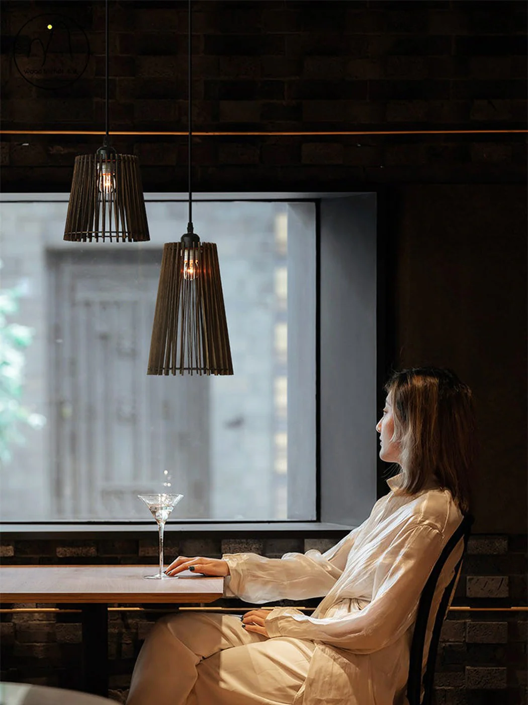 Kaho Wooden Shade Japandi Pendant Light - Image 9