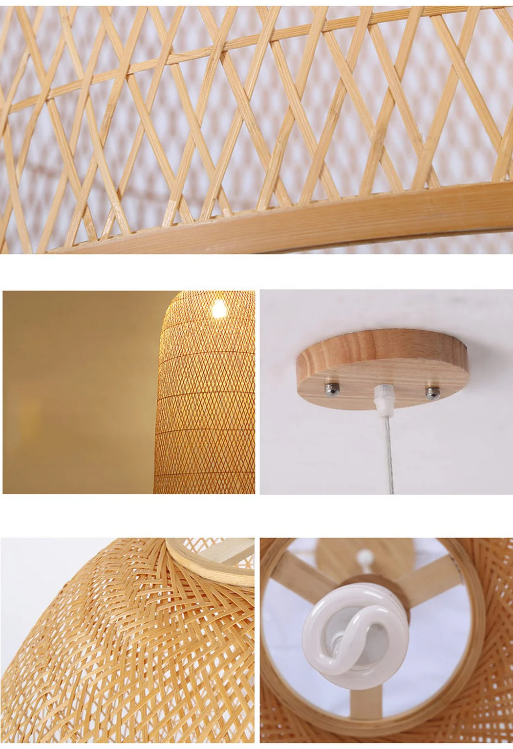 Kandang Rattan Wicker Bamboo Cage Pendant Light - Image 8