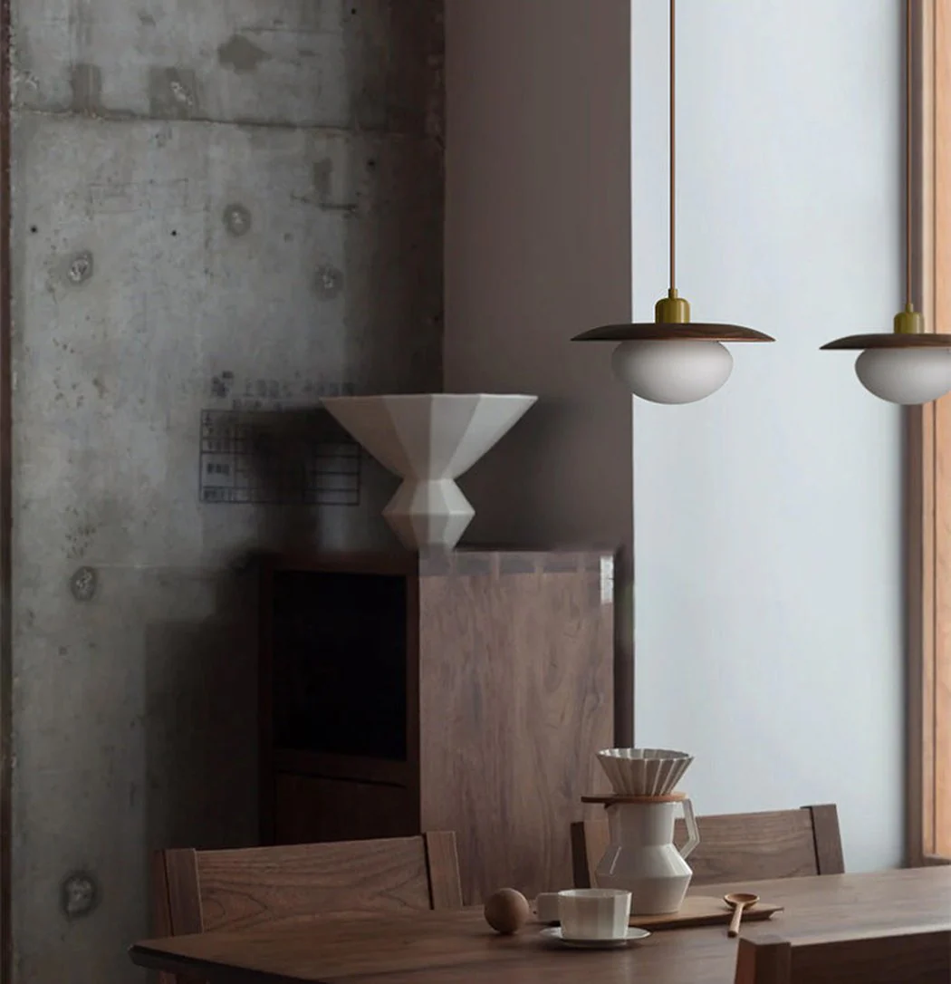 Kato Wooden Shade Japandi Pendant Light - Image 12