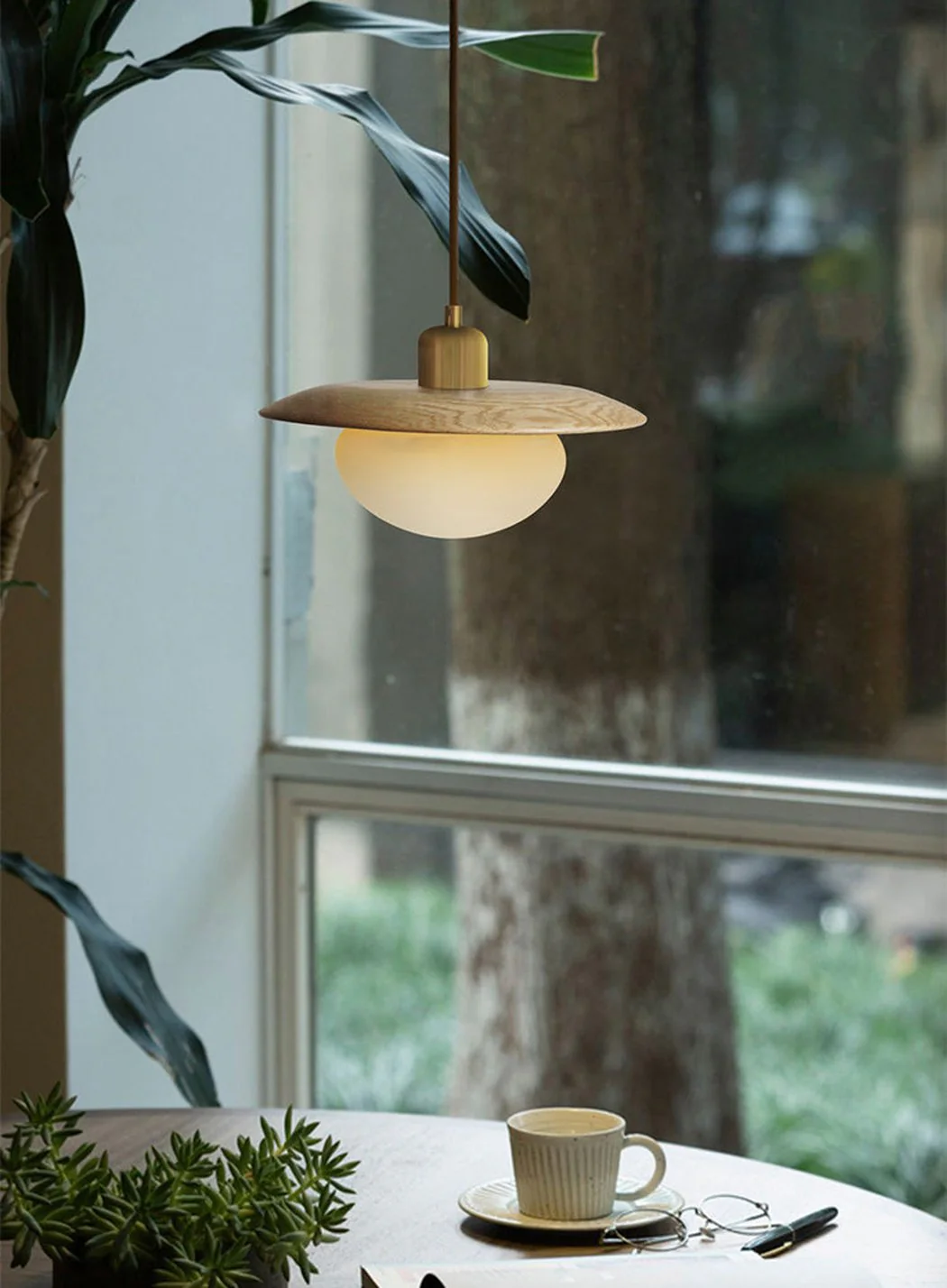 Kato Wooden Shade Japandi Pendant Light - Image 15