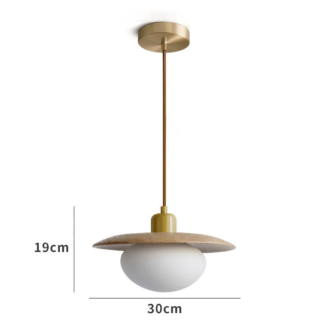 Kato Wooden Shade Japandi Pendant Light - Image 18