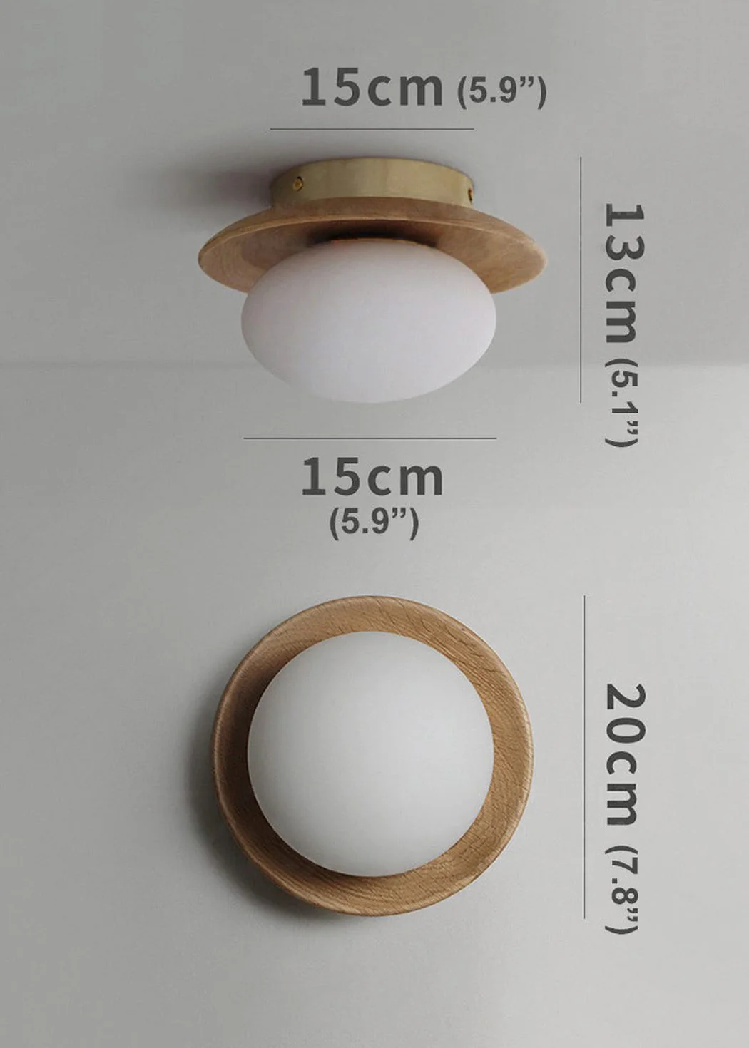 Kato Wooden Plate Japandi Wall Light - Image 11
