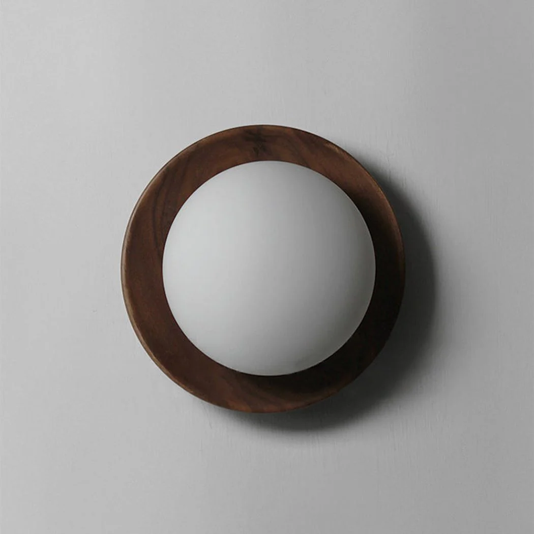 Kato Wooden Plate Japandi Wall Light - Image 7