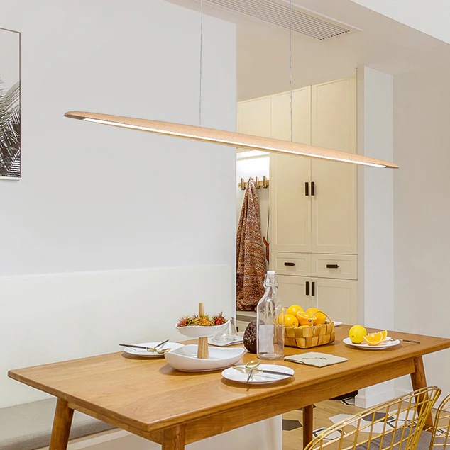 Kayu Minimalist Wood Linear Pendant Light - Image 13
