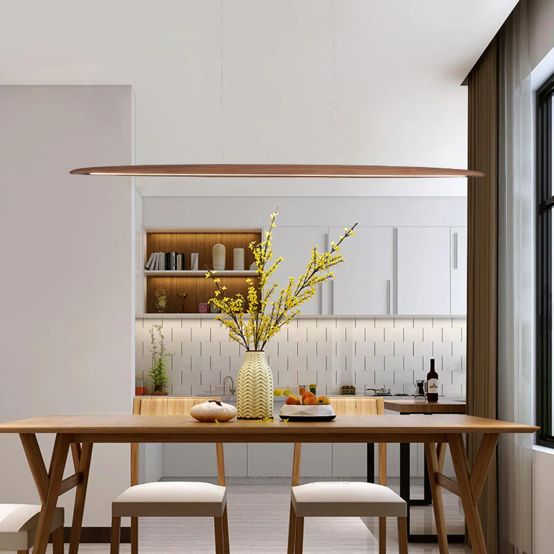 Kayu Minimalist Wood Linear Pendant Light - Image 4