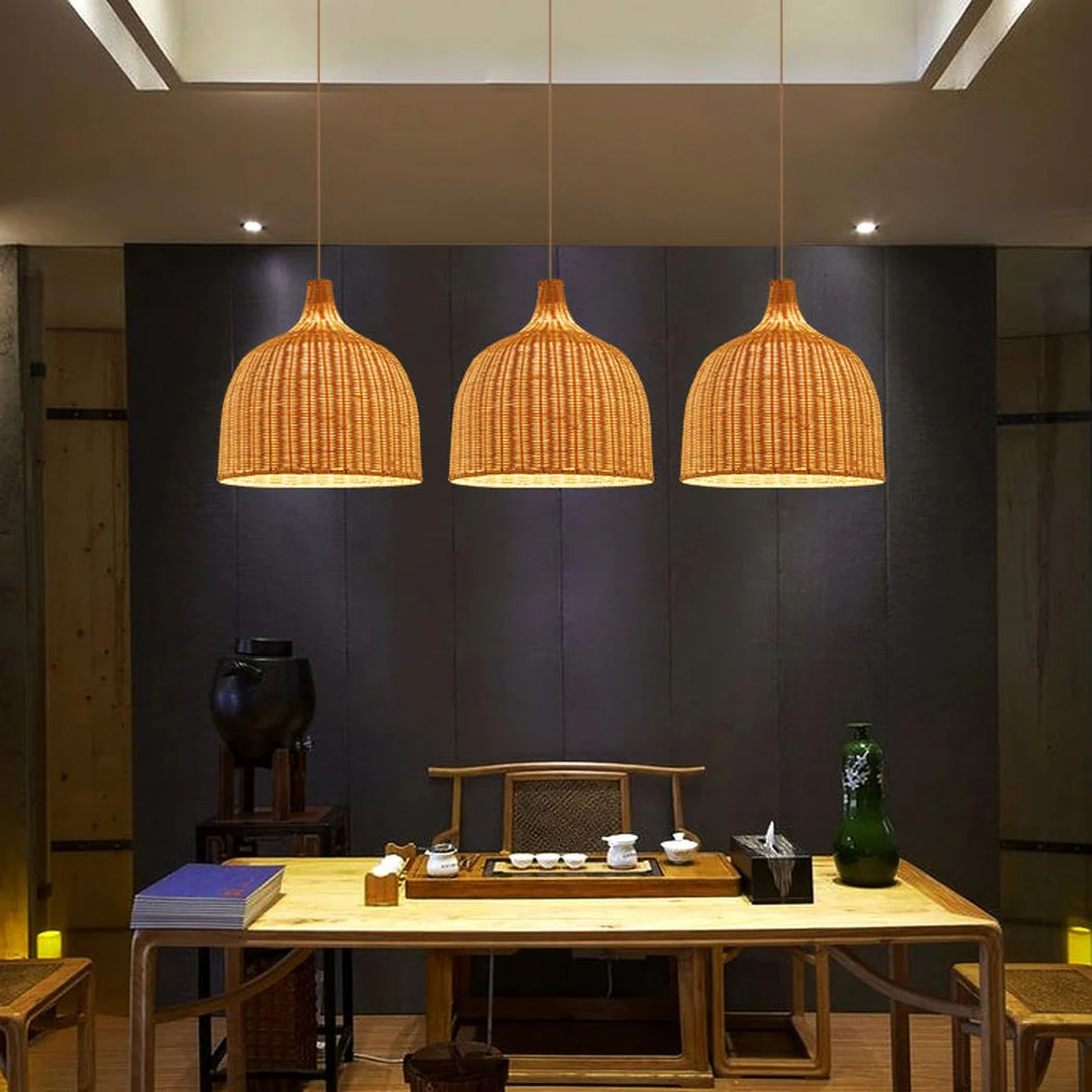 La playa rattan bamboo weave pendant light - Image 17