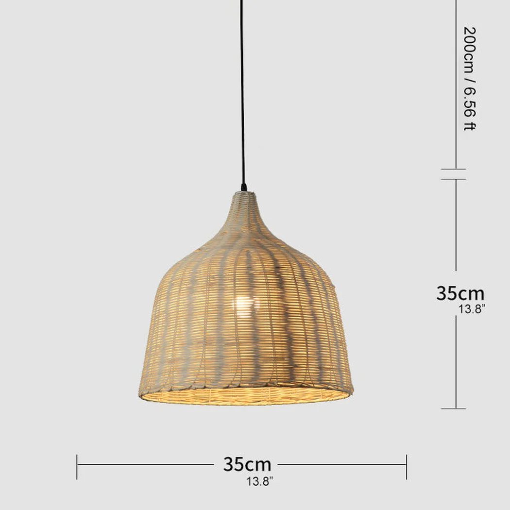 La playa rattan bamboo weave pendant light - Image 6