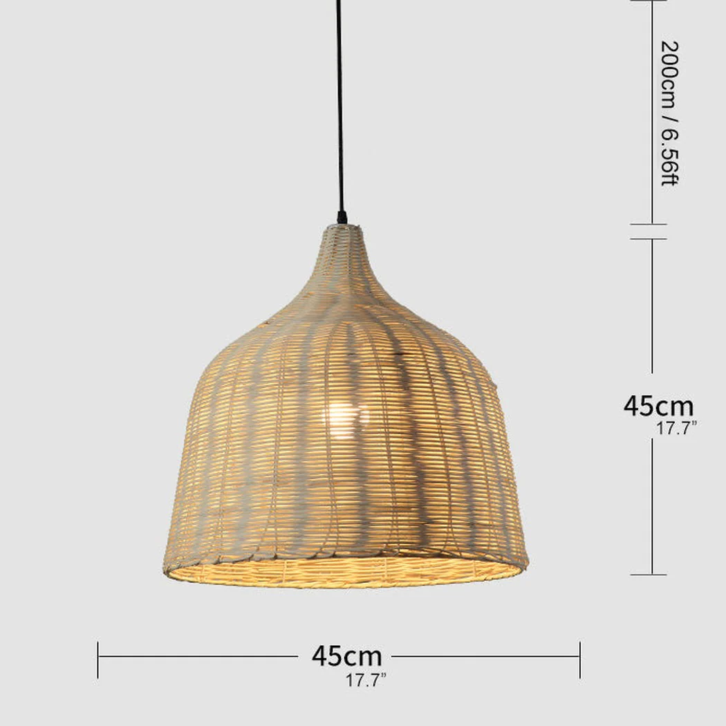 La playa rattan bamboo weave pendant light - Image 7