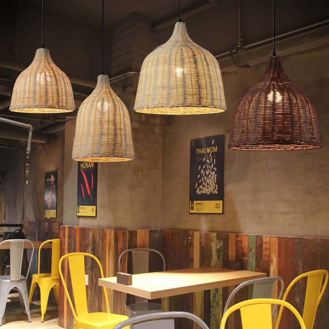 La playa rattan bamboo weave pendant light - Image 9