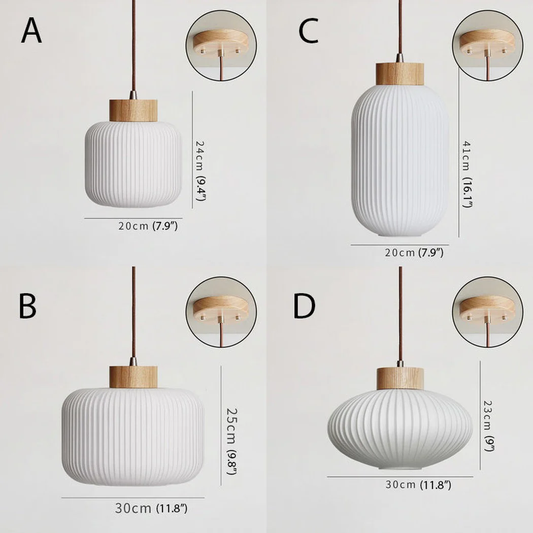 Lampions Wood Scandi Pendant Light - Image 5
