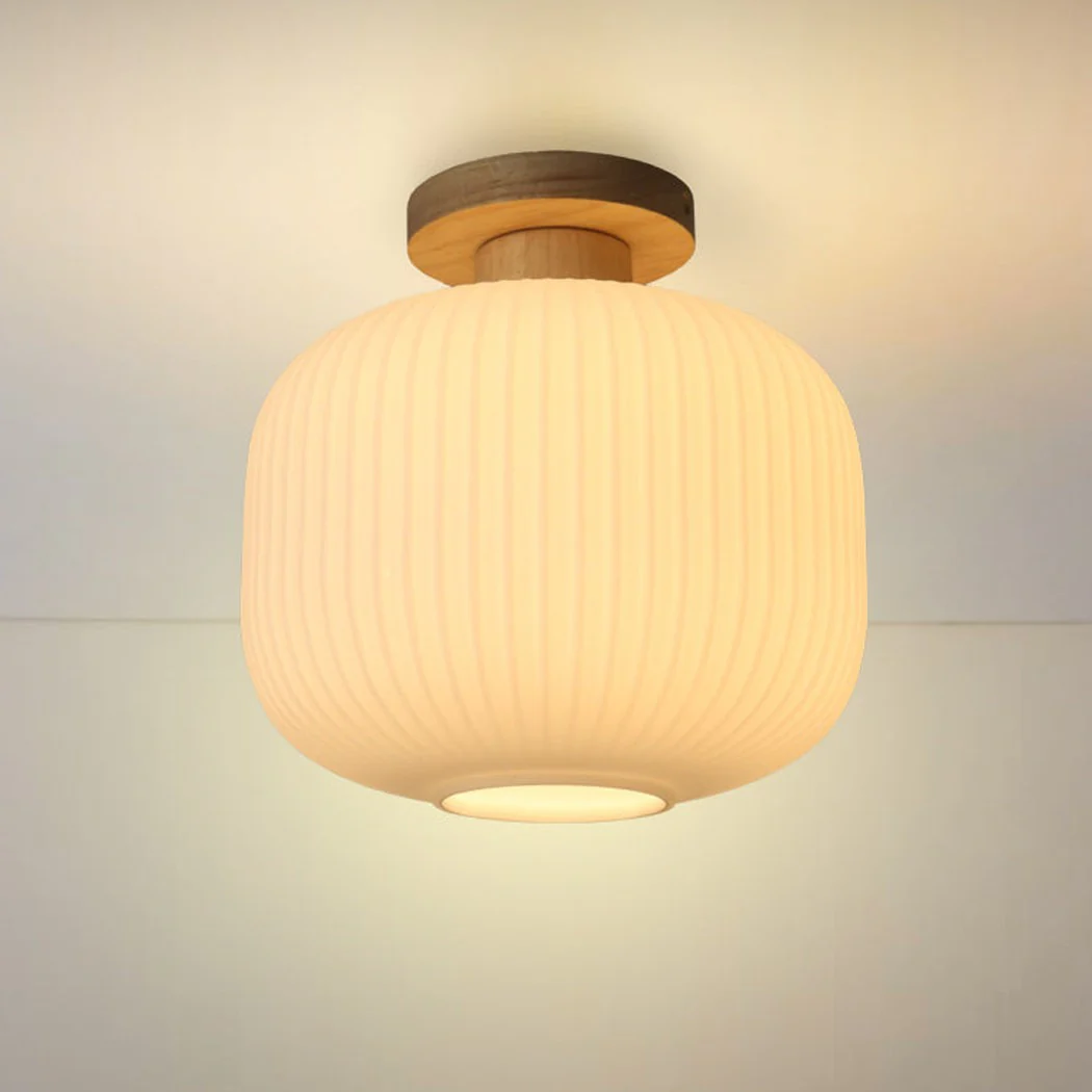 Lampions Paper Lantern Japandi Fixed Glass Ceiling Light
