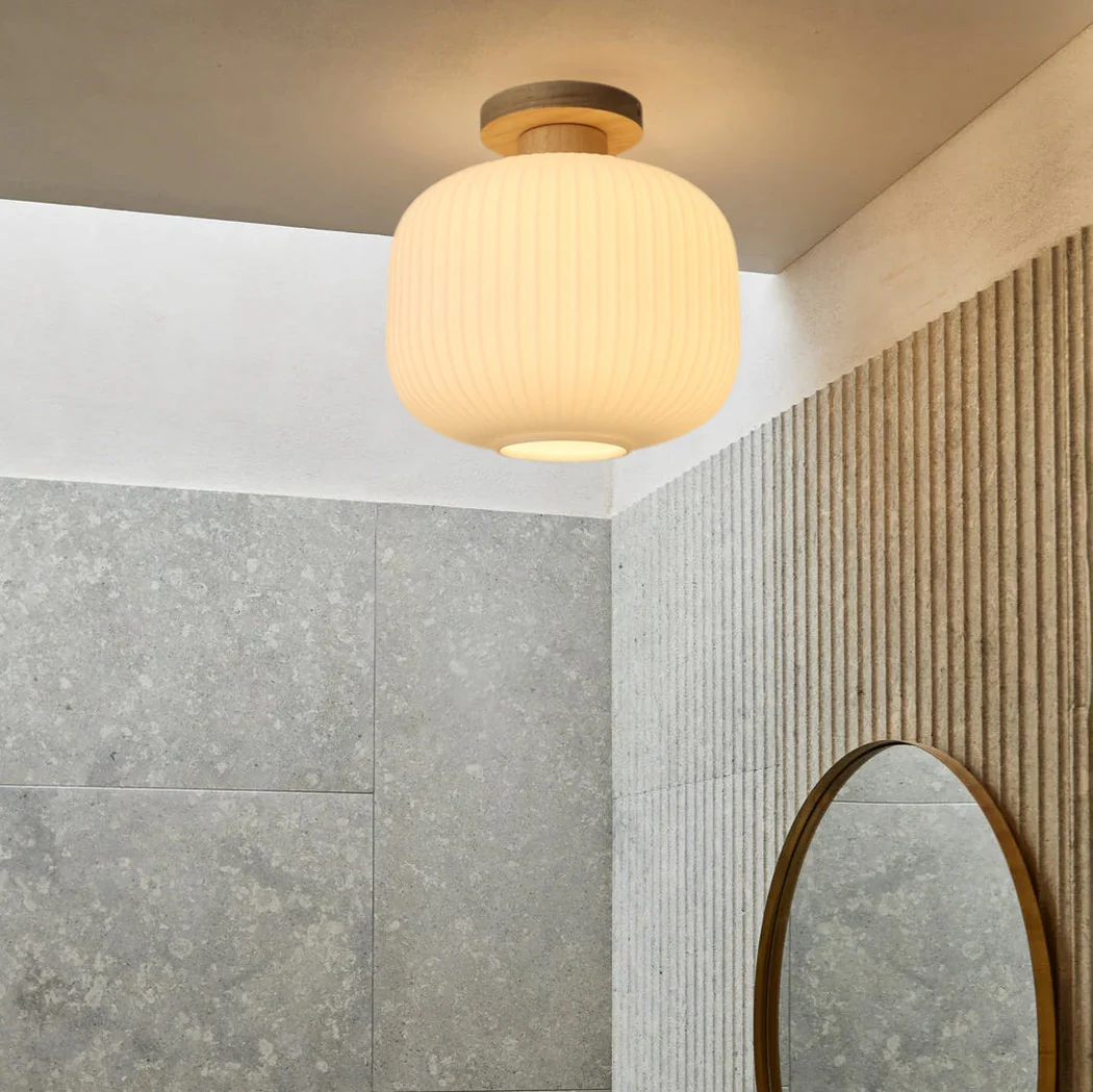 Lampions Paper Lantern Japandi Fixed Glass Ceiling Light - Image 4