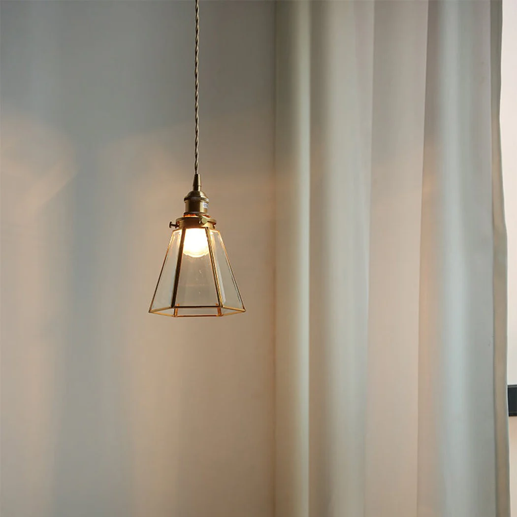 Lanterna brass frame glass pendant light - Image 10
