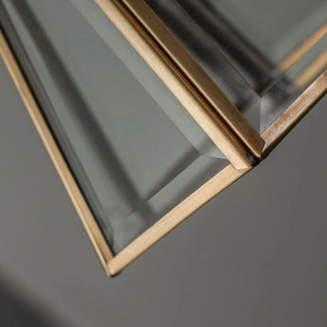 Lanterna brass frame glass pendant light - Image 4