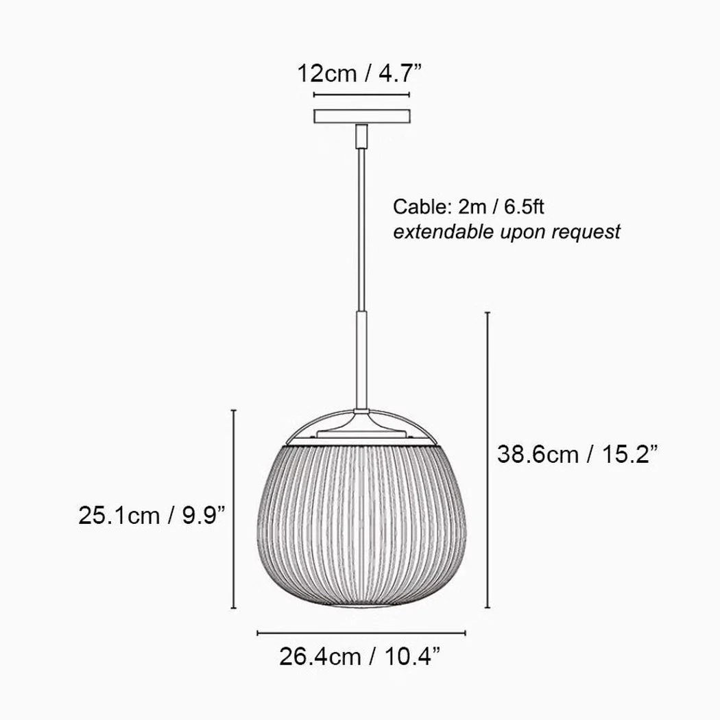 Lenglen Minimalist Art Deco Hanging Pendant Light - Image 33