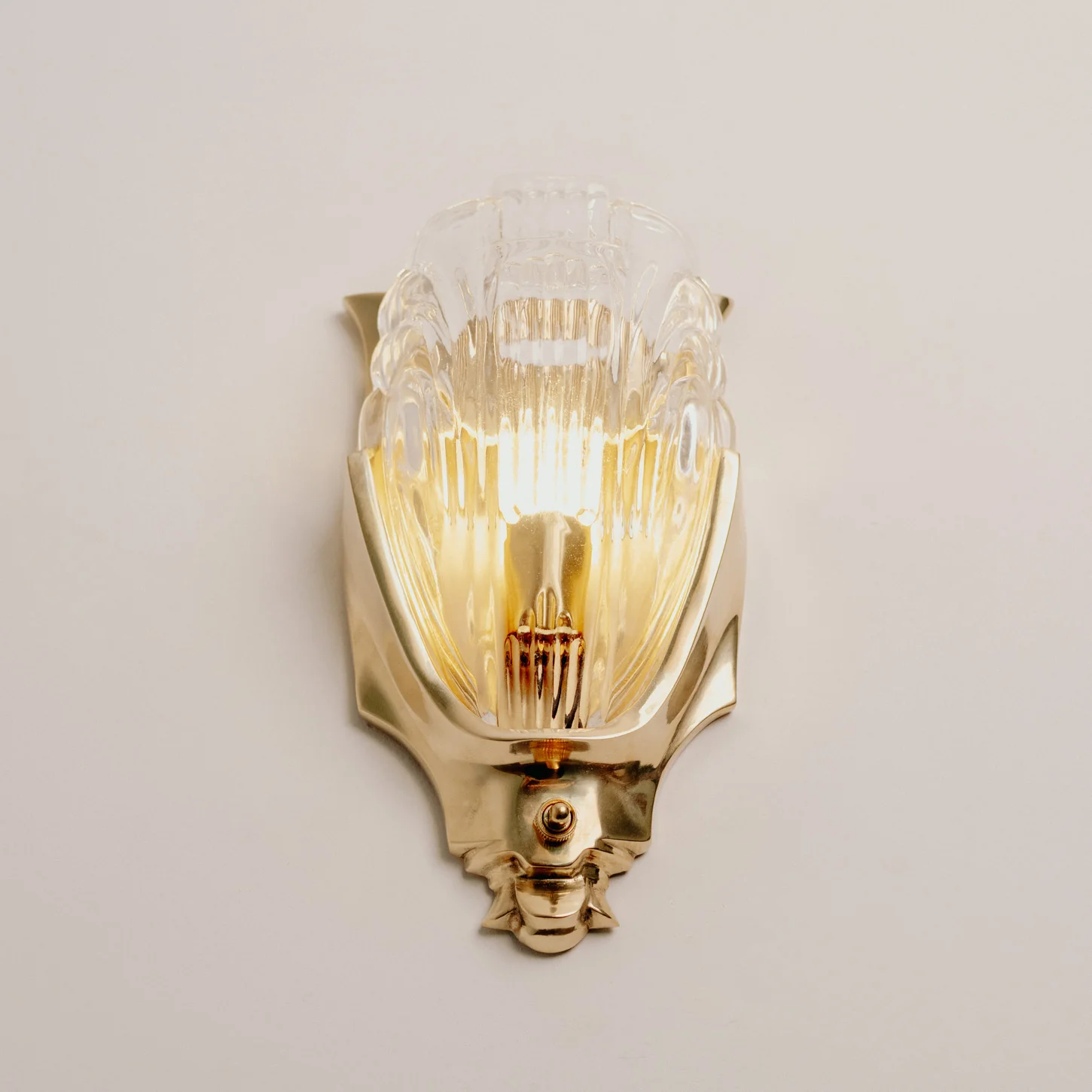 Lilith Brass Antique Art Deco Wall Light - Image 5