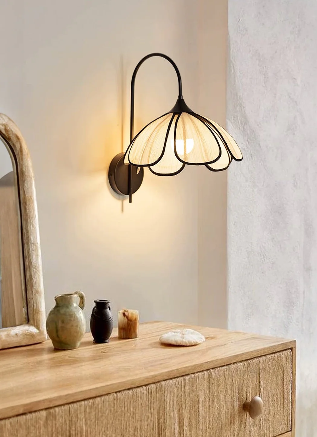 Lillian Mesh Hemp Wall Light Sconce - Image 4