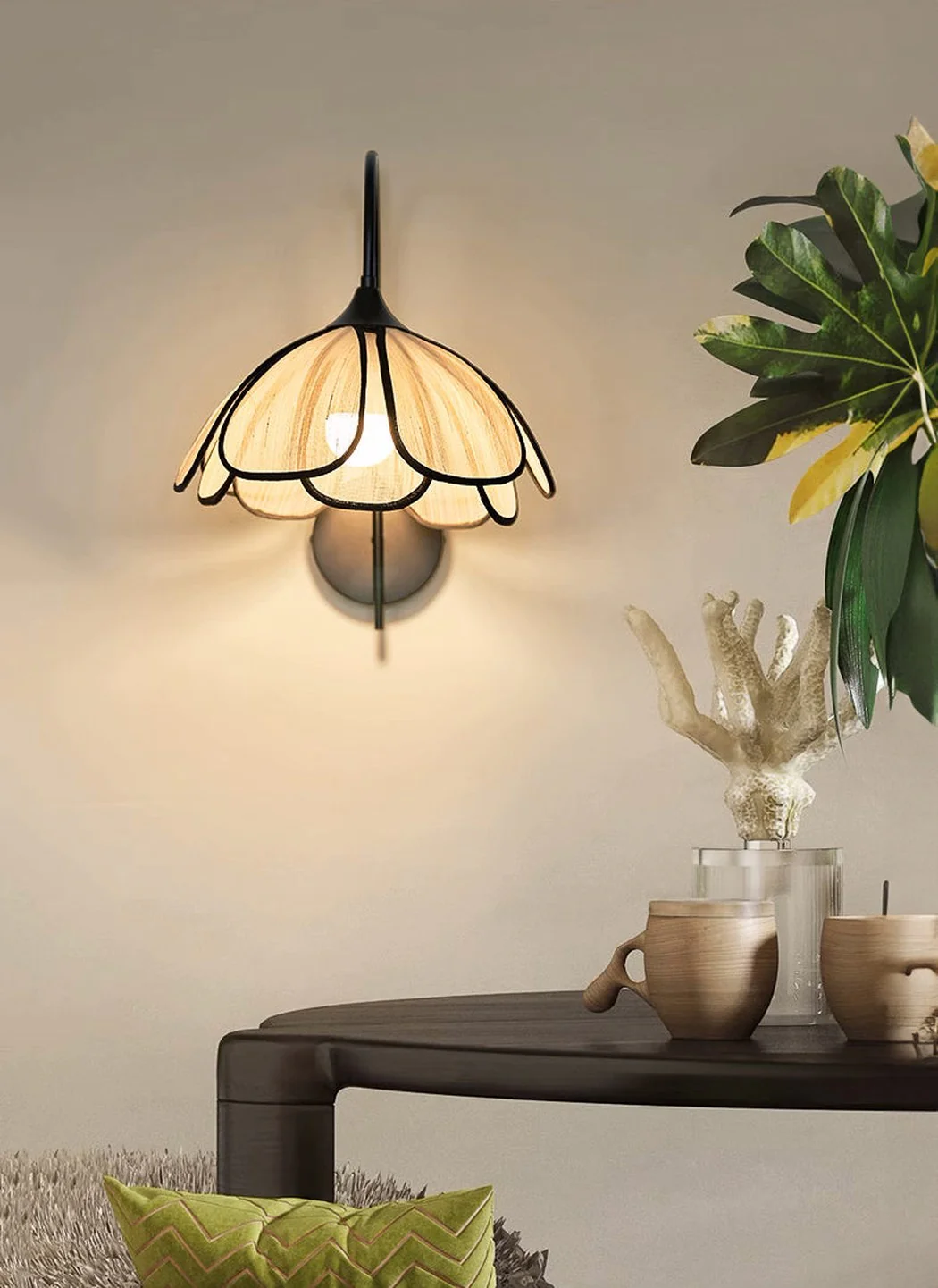 Lillian Mesh Hemp Wall Light Sconce - Image 5