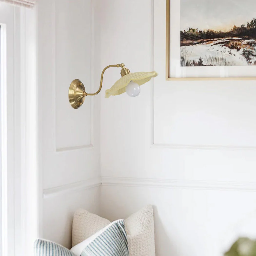 Limonata yellow Porcelain ceramic wall light sconce - Image 2