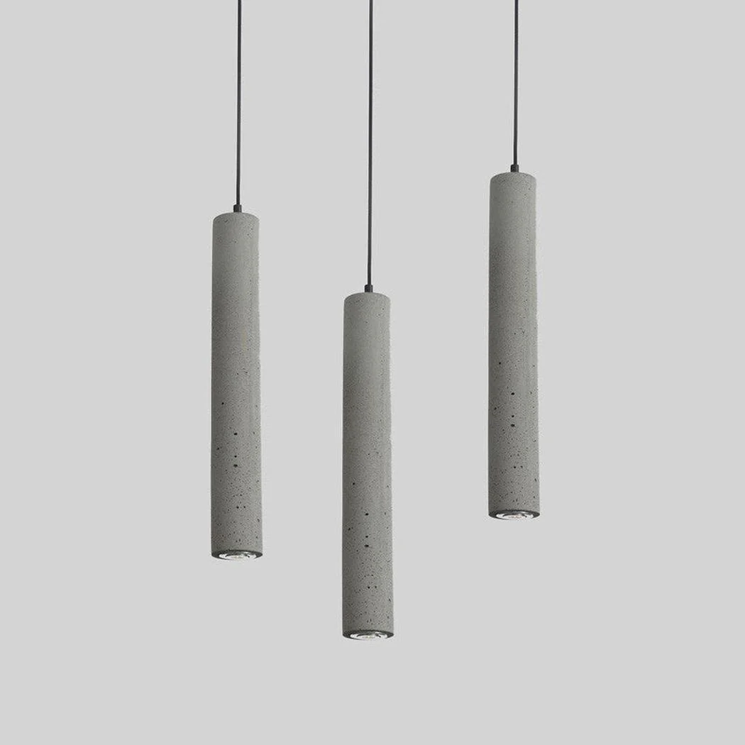 Long Concrete Pipe Minimalist Line Pendant Light - Image 2