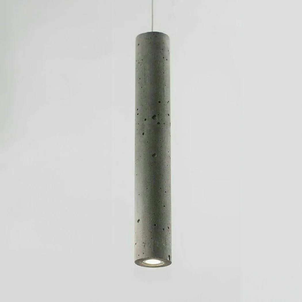 Long Concrete Pipe Minimalist Line Pendant Light - Image 3