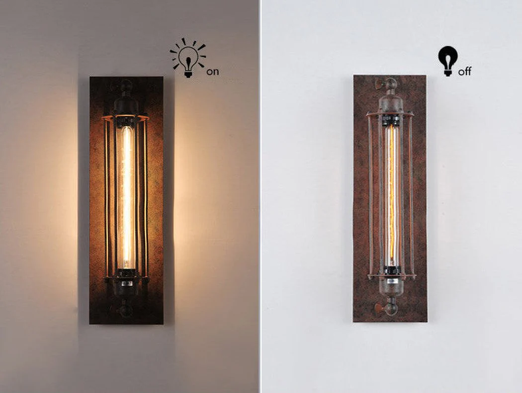 Long Pencil Cage Industrial Retro Wall Light - Image 11