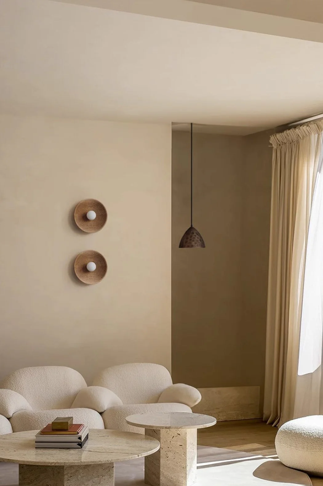 Longleaf Natural Wooden Plate Wall Light - Image 12