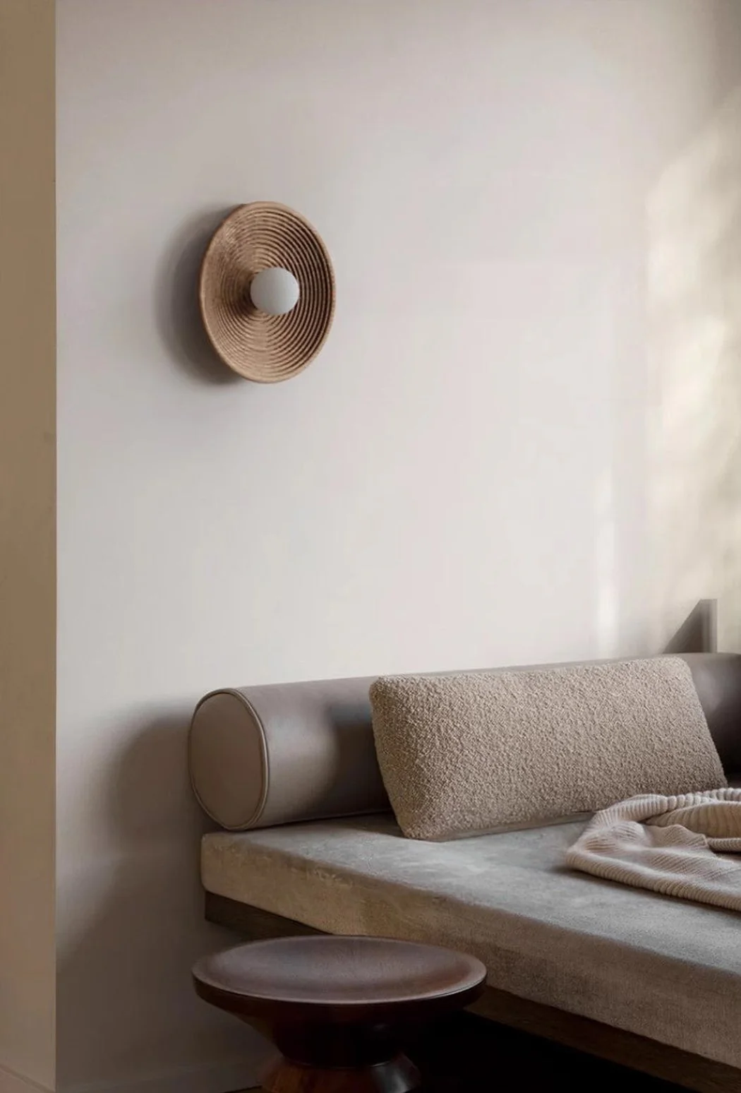 Longleaf Natural Wooden Plate Wall Light - Image 13