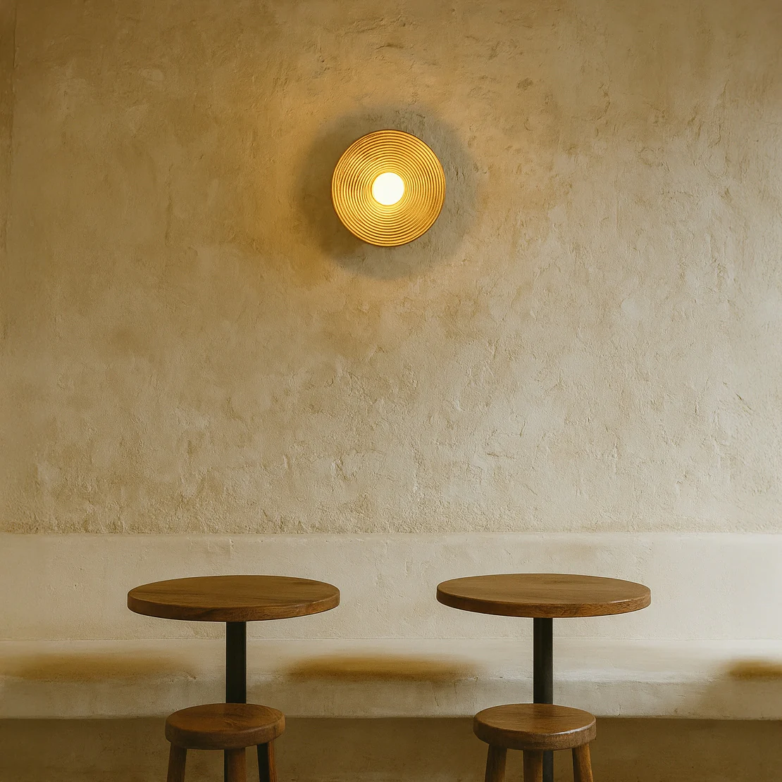 Longleaf Natural Wooden Plate Wall Light - Image 2