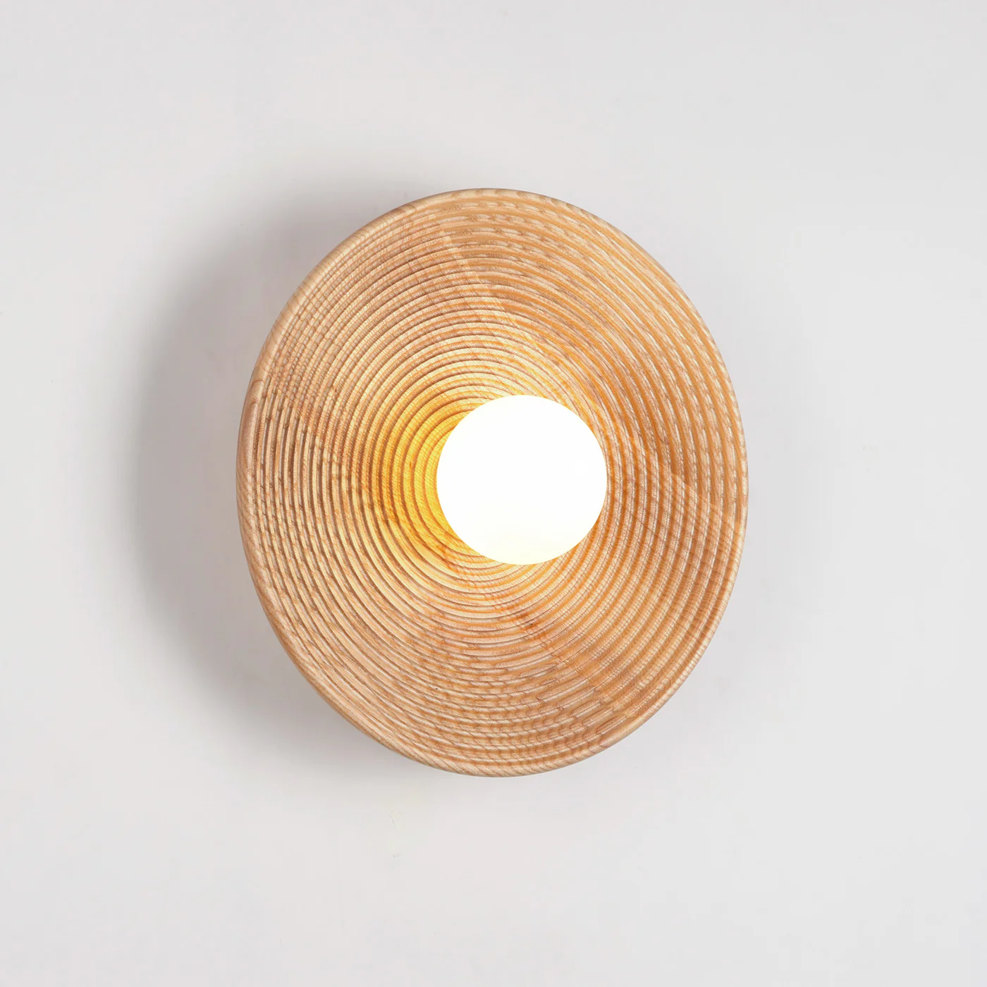Longleaf Natural Wooden Plate Wall Light - Image 9