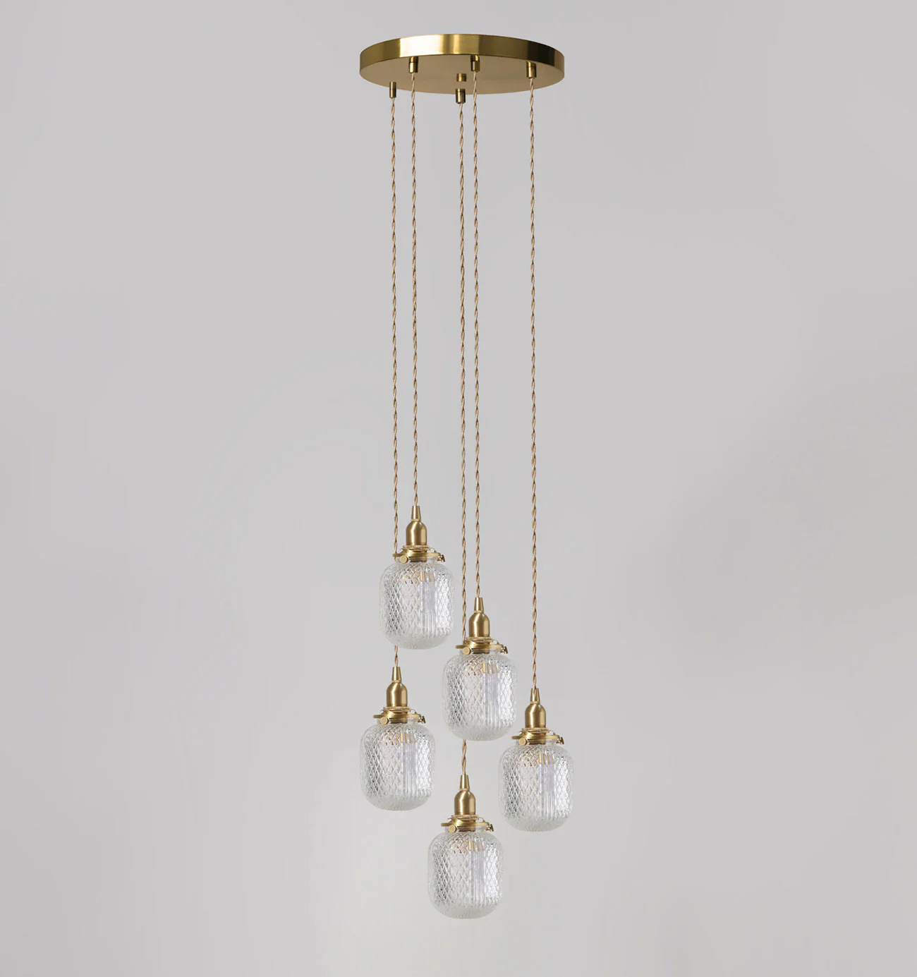 Lucelite Faceted Crystal Pendant Light Chandelier - Image 10