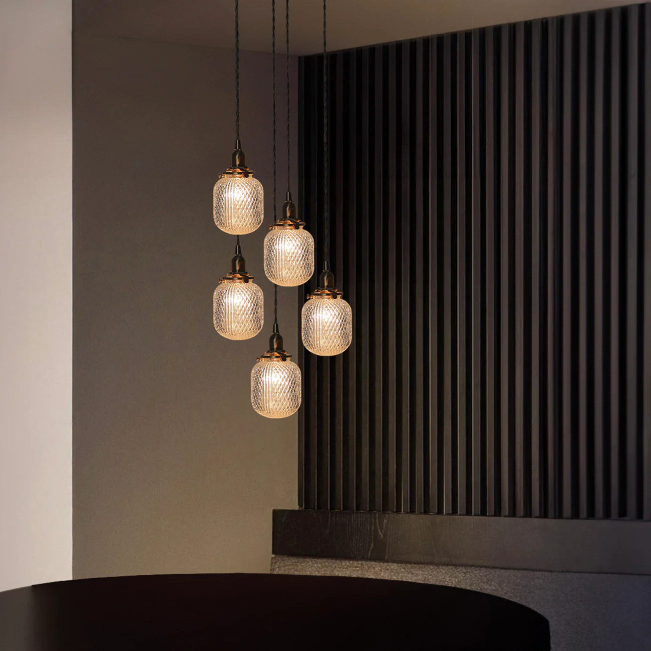 Lucelite Faceted Crystal Pendant Light Chandelier - Image 4