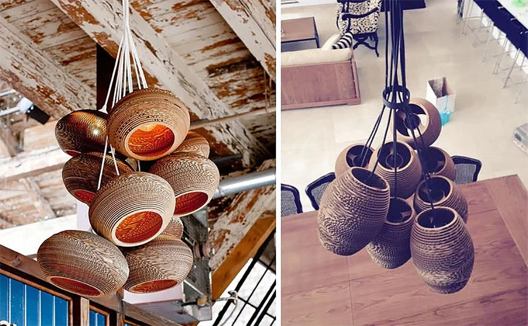Luminaria Corrugated Board Pendant Light - Image 11