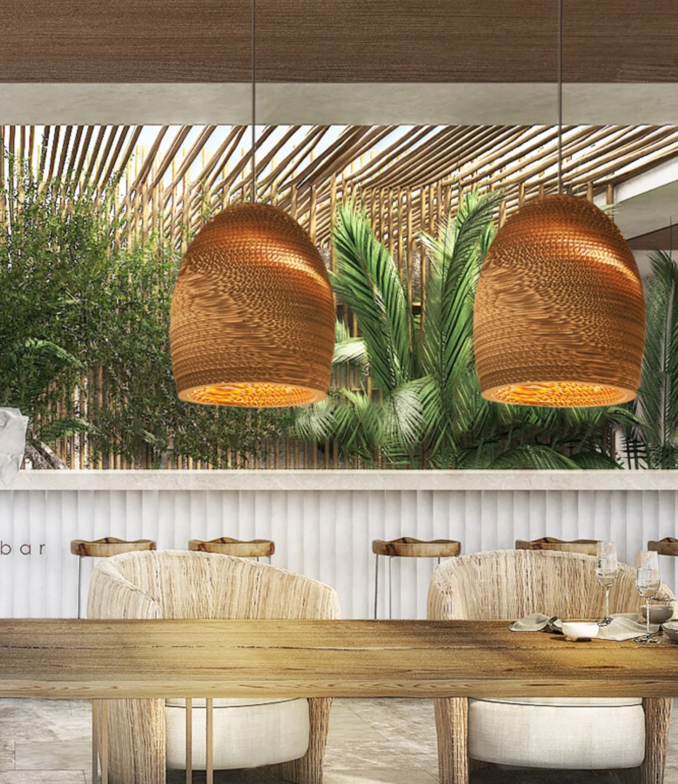 Luminaria Corrugated Board Pendant Light - Image 15