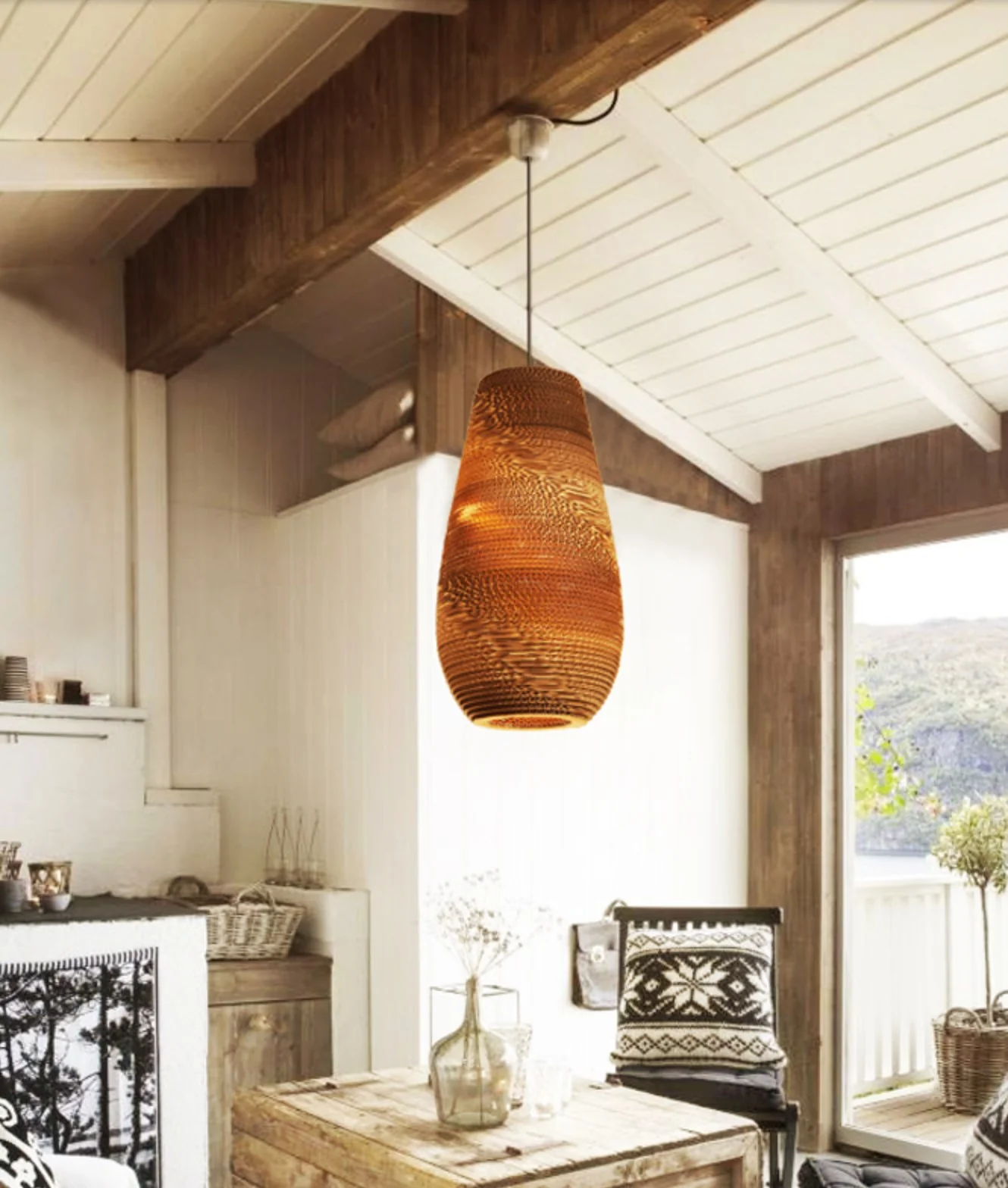 Luminaria Corrugated Board Pendant Light - Image 16