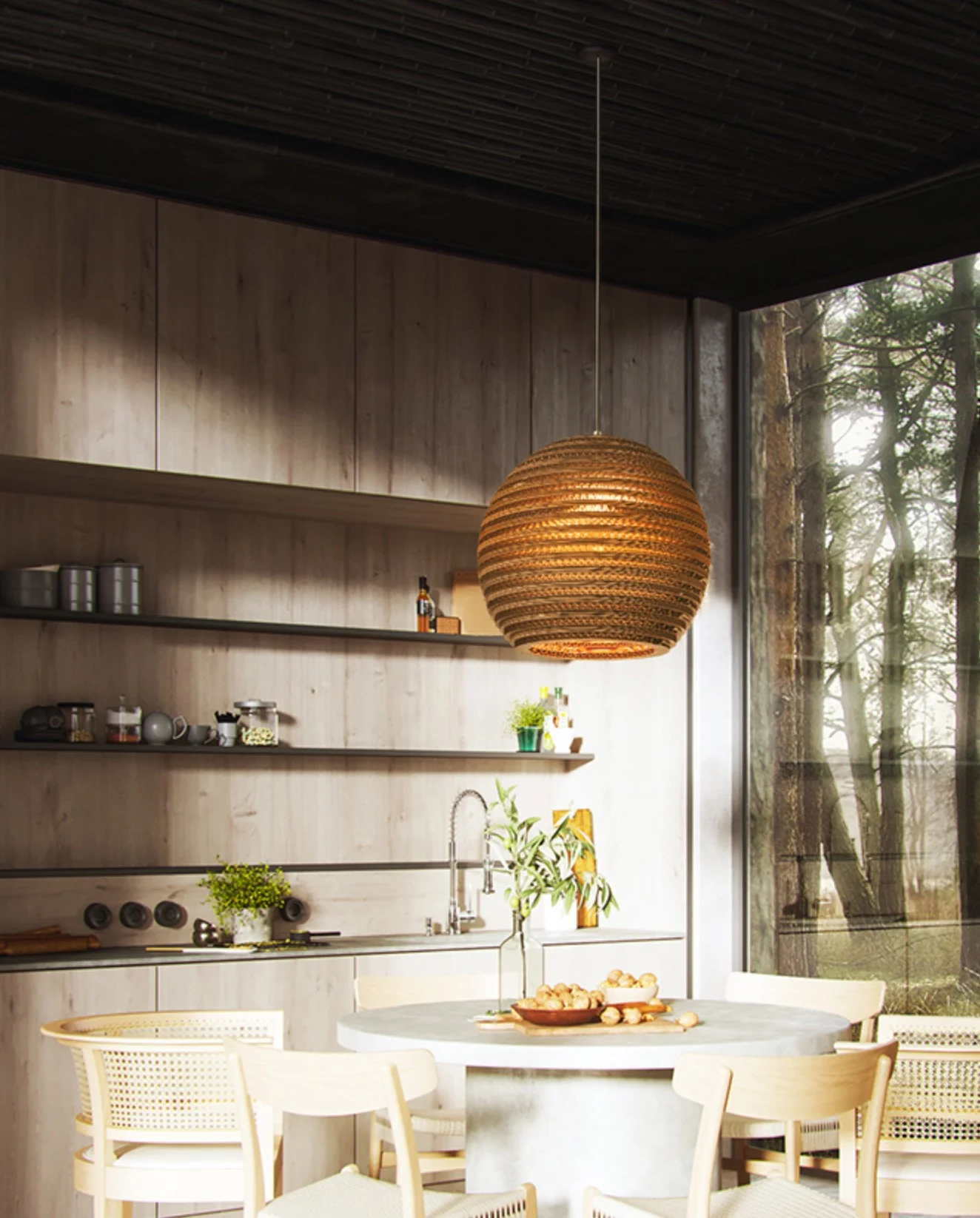 Luminaria Corrugated Board Pendant Light - Image 19