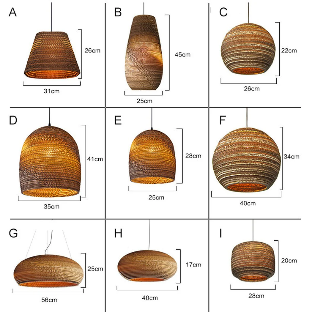 Luminaria Corrugated Board Pendant Light - Image 21