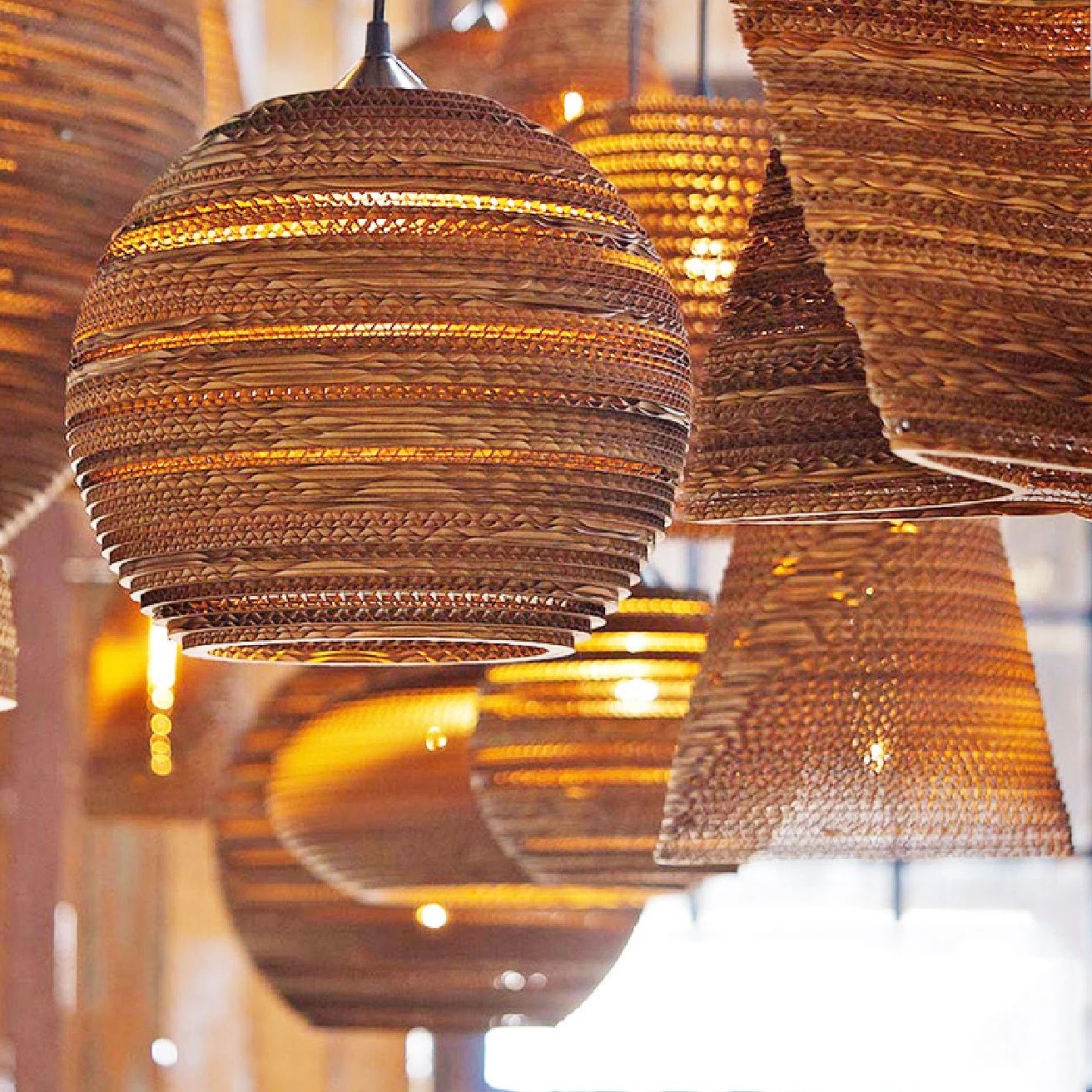 Luminaria Corrugated Board Pendant Light - Image 6