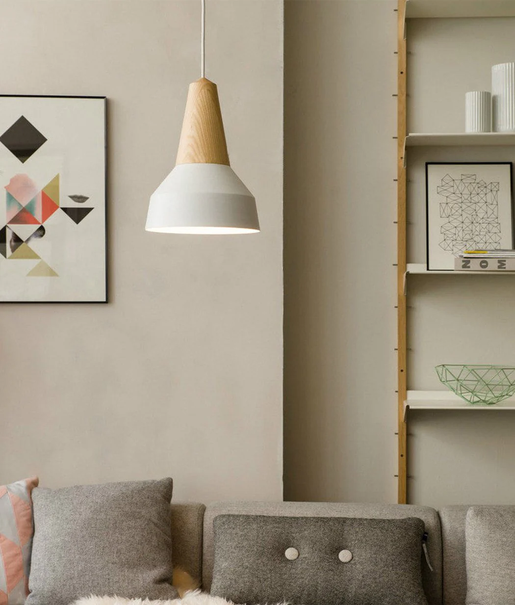 LundLund Minimalist Scandinavian Wooden Pendant Light - Image 13