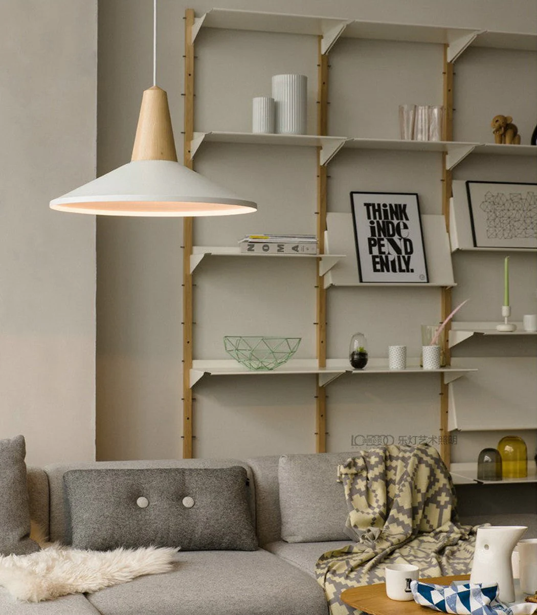 LundLund Minimalist Scandinavian Wooden Pendant Light - Image 4