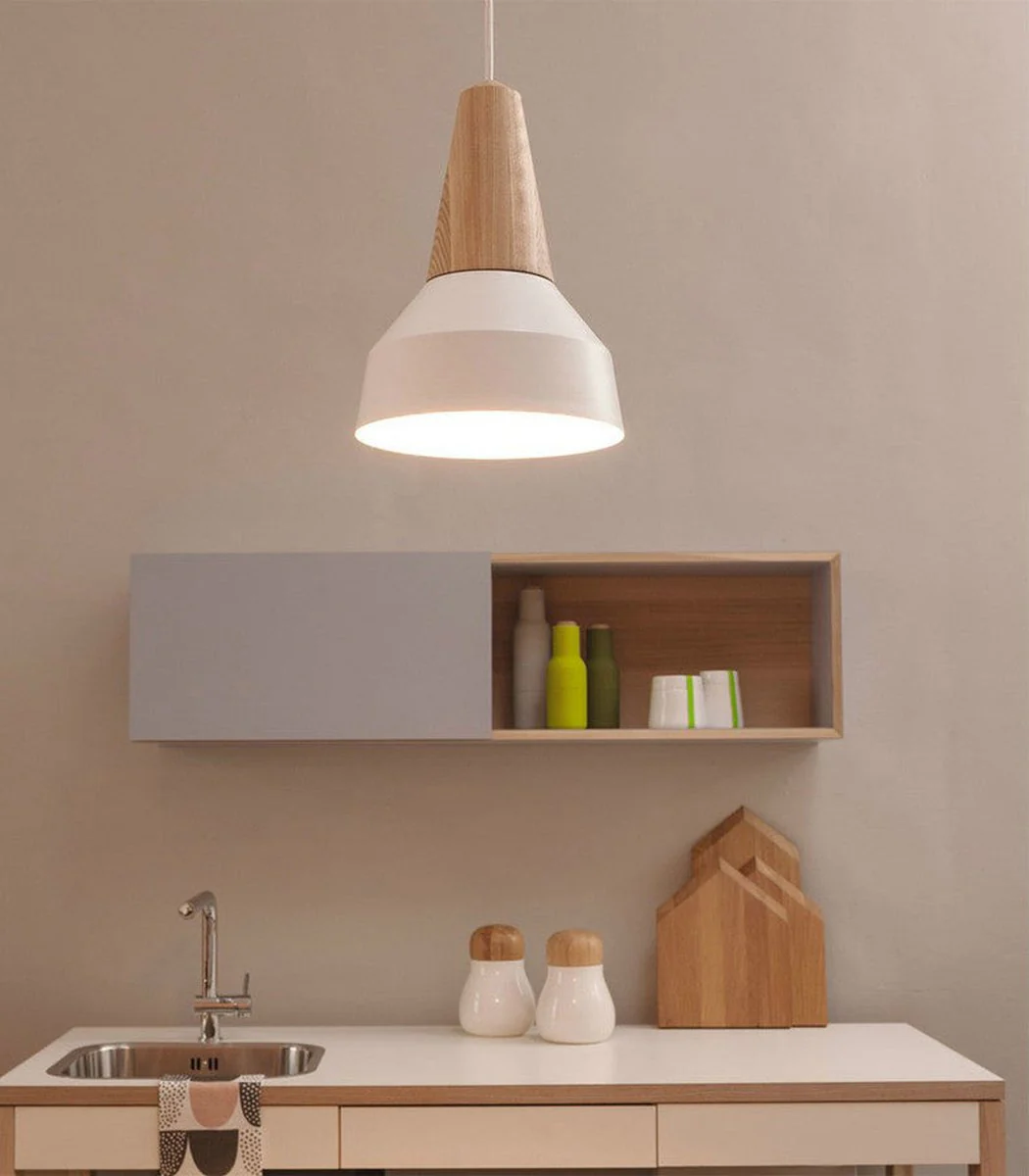 LundLund Minimalist Scandinavian Wooden Pendant Light - Image 6