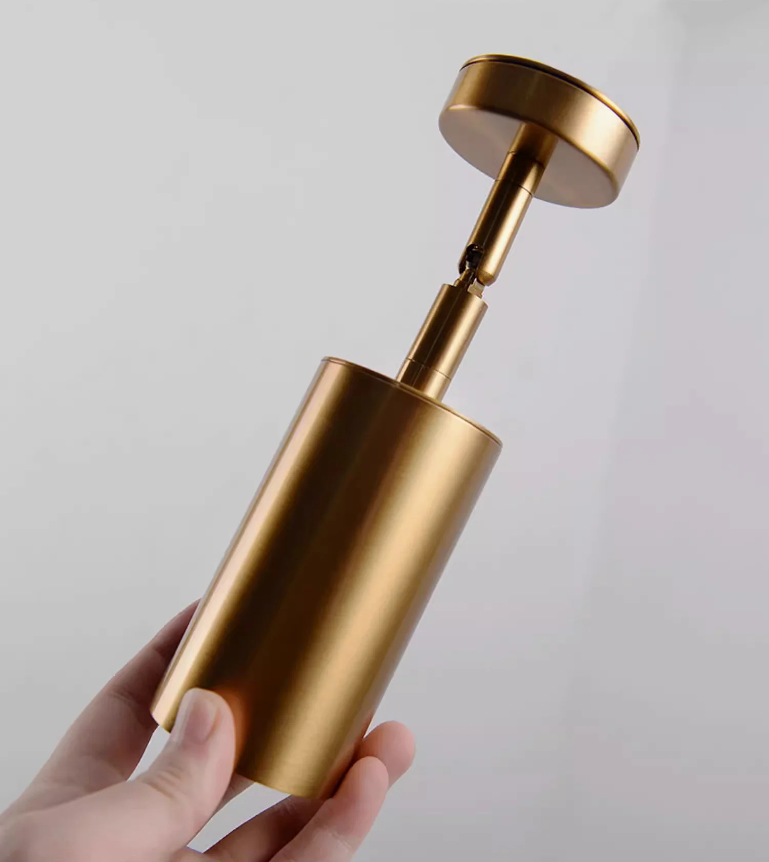 Lux Minimalist Adjustable Rod Spot Light - in Brass - Image 14